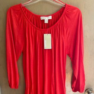 NWT Michael Kors Bright Orange Top  - Size Small